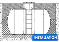 Composite Underground Treated Water Storage Tank Installation
